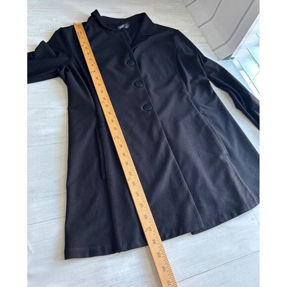 Eileen Fisher Women's Medium Black Button-Up Blazer Jacket - Picture 10 of 11